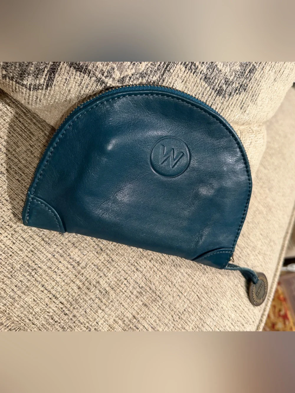 Wanderers Travel Co Liliana Wallet Azzurra Teal Full Grain Leather EUC